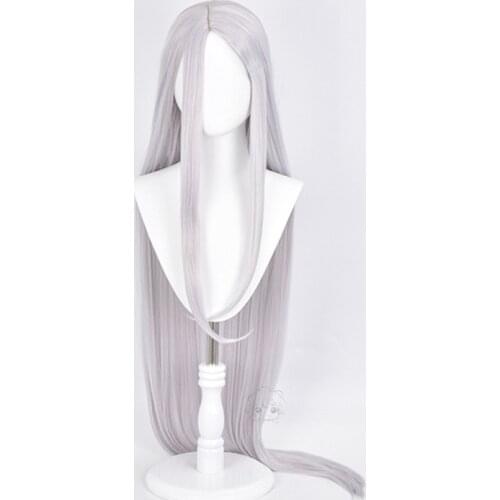 Anime My Hero Academia Wig Mirko Miruk Long Silver Grey Hair Cosplay Wig Role Play Halloween Hair Synthetic 80cm