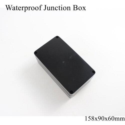 158x90x60mm Waterproof Plastic Enclosure Box Black Outdoor Cable Wire Junction Box Electrical Project Case ABS IP65 158*90*60mm