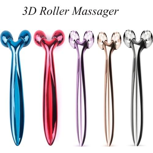 3D Roller Massager 360 Rotate Thin Face Full Body Shape Massager Lifting Wrinkle Remover Facial Massage Relaxation Tool 5 colors
