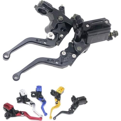 Motorcycle Handlebar Master Cylinder Levers Hydraulic Brake Pump Clutch Reservoir set FOR triumph bonneville royal enfield
