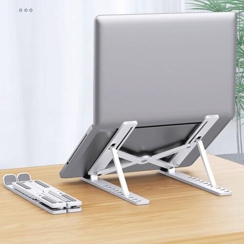 Foldable Portable Laptop Tablet PC Stand ABS Notebook Support Base Macbook Pro Holder Stands 10 Gears Adjustable Cooling Bracket