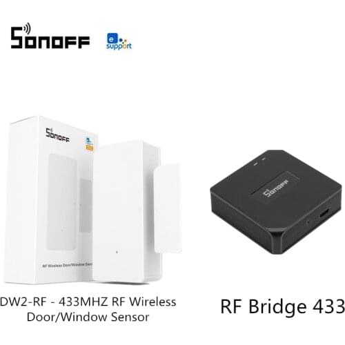 SONOFF DW2 RF Smart Door Window Sensor,Low Battery,Home Security Status Sync via eWelink APP Work With RF Bridge 433MHz Gateway