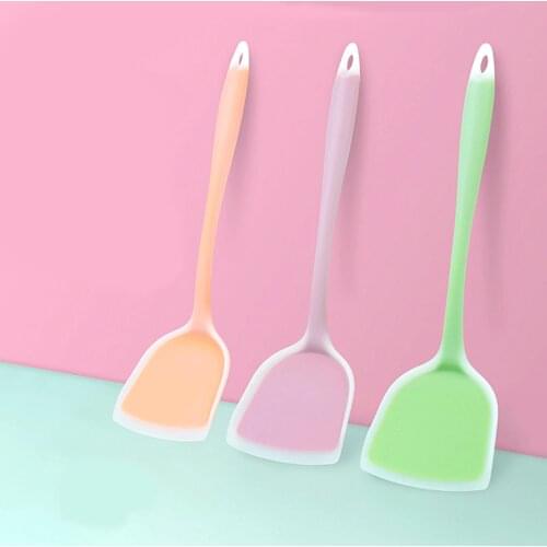 Slotted Turner Heat Resistant Seamless One-Piece Food Grade Silicone Cooking Utensils Spatula for Kitchen