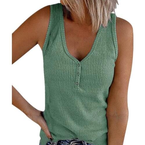 Sleeveless top vest womens outer wear V-neck camisole 2021 summer new style in Europe and America
