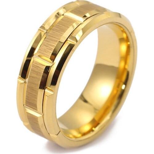 Wedding Bands Rings for Men Male Unique 8mm Tungsten Style Titanium Stainless Steel Jewelry Mens Ring Anniversary Boy Man Gift