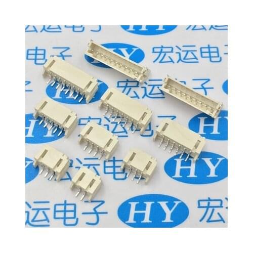 Free Shipping 10PCS PH2.0 Pitch 2.0MM Vertical Stickers Vertical Patch 2P 3P 4P 5P 6P 7P 8P 9 10P 12P