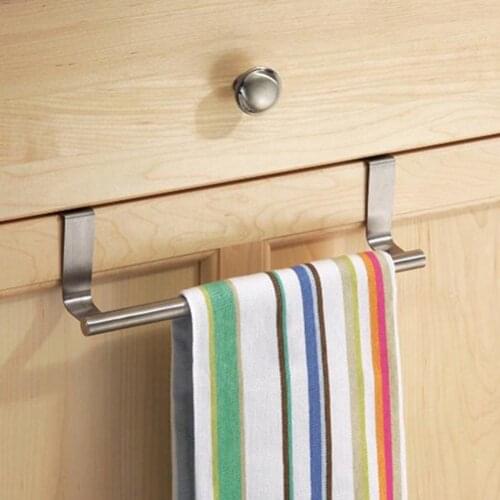 Hanger Punch-free Multifunctional Stainless Steel Towel Over Holder Scarf Hanger for Bathroom Sponge Holder Storage Rack