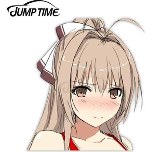 Jump Time Amagi Brilliant Park Sento Isuzu 21 Ecchi Bikini 9.8 Cute Anime Girl Peeker Vinyl Decal Window Waifu Car Stickers