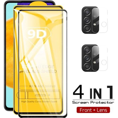 4in1 For Samsung Galaxy A52 A72 A51 Glass Screen Protector For Samsung S21 Plus S20 FE S10E S10 Lite A42 A32 A12 A71 Lens Glass