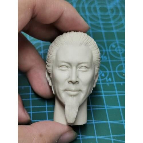 1/6 Scale Legend of Three Kingdoms Wisdom Men Unpainted Head Models for 12''Figure Body