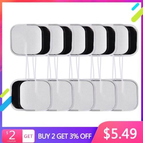 10/20pcs Muscle Stimulator Electrode Pads Non-woven Fabric Self Adhesive Replacement Pads for Tens Digital Therapy Machine