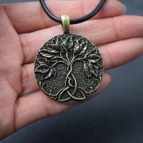 12pcs Mother Daughter Tree of Life Round Pendant Necklace For Woman Man Gift