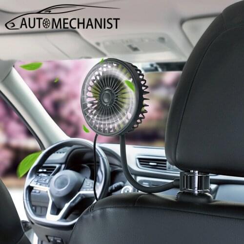 12V 24V 360 Degree All-Round Adjustable Car Auto Air Cooling Fan Wind Outlet Dashboard USB Fans Portable Car Fan Accessories