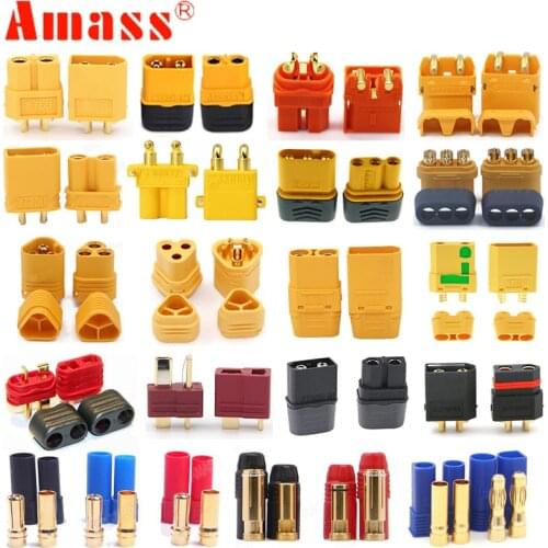 5 Pair Amass XT60 XT60H XT90S XT90 XT30 MR30 MR60 MT30 MT60 XT60I XT60PW XT30PW T-type T Plug XT150 AS150 EC5 Plug Connector