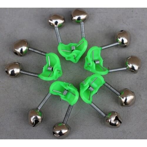 5Pcs Small Twin Bells Fishing Bite Alarm Clip on Fishing Rod Fishing Accessory Fishing Rod Tinkle Bell Bite Clip Alarm Alert