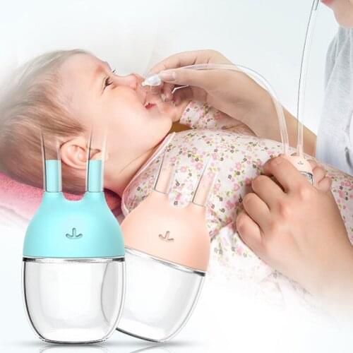 Infant Silicone Baby Nasal Aspirator Neonatal Anti-Back flow Flow Tube Suction Nose Cleaner Safe and Non-toxic