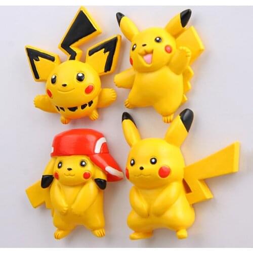 4pcs/lot TAKARA TOMY Pokemon Figure Toys PVC Pikachu Action Figures Model Collection Toy for Children Christmas Toys Gifts