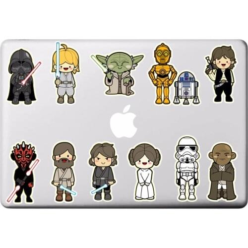 Movie 11 Classic Characters Laptop Stickers for DIY Partial Decal Air Pro Retina Mac Notebook Skin Sticker