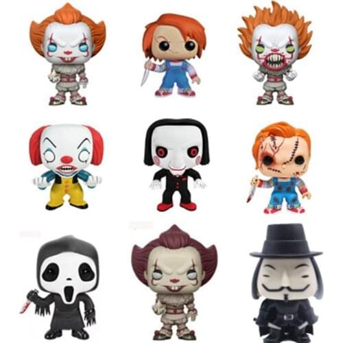 NEWest IT PENNYWISE Seires Theme Ghost Billy Chucky the Crow Vinyl Action Figures Model Kids Toys for Children Gifts