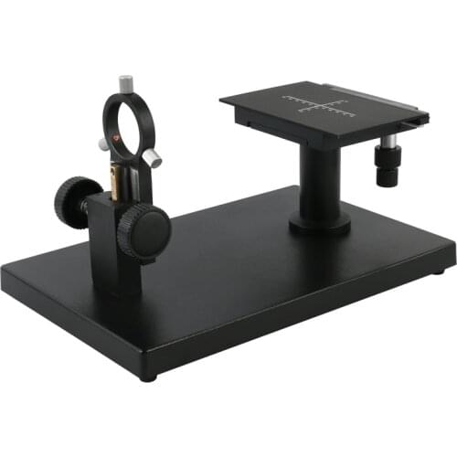 Horizontal Type Microscope Working Stand Video Microscope Horizontal Bracket X-Y Stage Focusing Holder 50mm Gear Ring Holder
