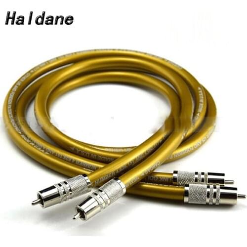 Haldane Pair HIFI Rhodium Plated RCA Plug Cardas HEXLINK GOLDEN 5C Audio 2RCA Male to Male interconnect cable