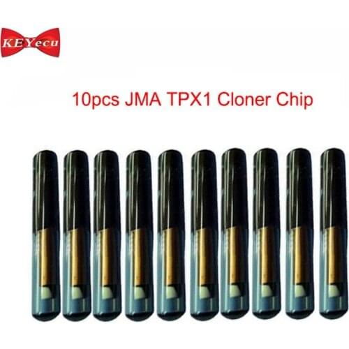 KEYECU 10pcs JMA TPX1 Glass Transponder Chip ID4C Cloner Clone 4C Glass Chip