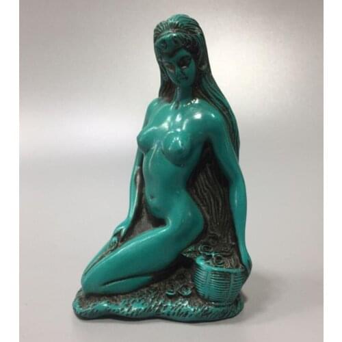 China imitation turquoise Beautiful woman crafts statue