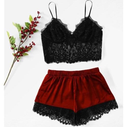 Hot Exotic Sets Womens Sexy Plus Size Sling Sleepwear Lingerie Lace Nightwear Underwear Lingerie Sexy Hot Erotic Bra Pajamas Set
