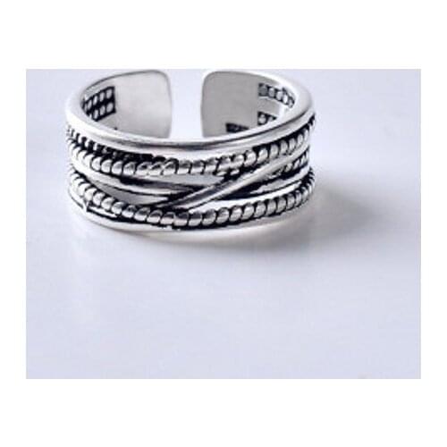 Summer Vintage Lines Rings For Women Boho Geometric Female Finger Rings Party Bohemian Jewelry Korean Gift