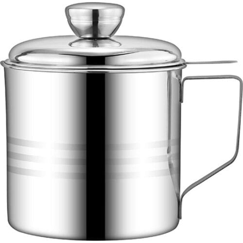 Oiler Large Capacity Steel Grease Separator Oil Storage Cooking Many Times Safe and Durable Filter Frying Oil Particles