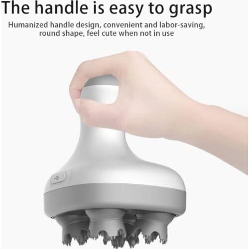 3D Waterproof Electric Head Massager Wireless Vibration Scalp Massage Prevent Hair Loss Body Migraine Relieve USB Rechargeable