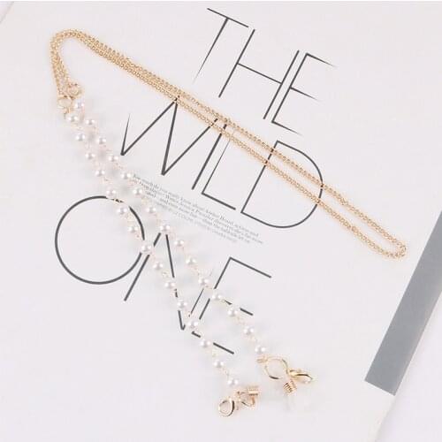 Fashion Pearl Mask Chains Eyeglasses Chain For Women Retro Metal Sunglasses Lanyards Eyewear Cord Holder Neck Strap