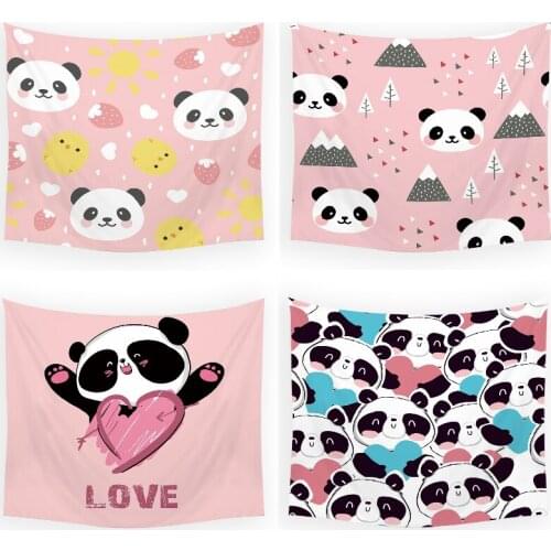 Cartoon anime panda macrame farmhouse home decor macrame wall hanging room decoration accessories anime room decor boho decor