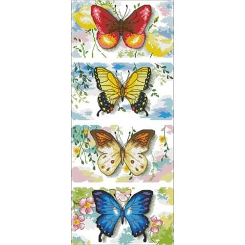 Butterfly patterns Counted Cross Stitch 11CT 14CT 18CT DIY Chinese Cross Stitch Kits Embroidery Needlework Sets
