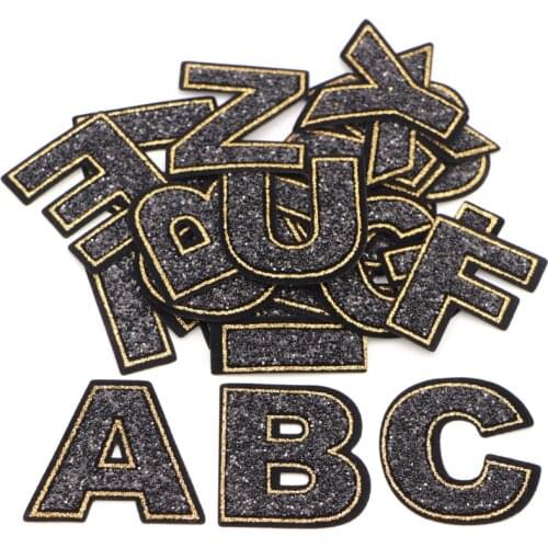 New!26 RhinestoneEnglish A-Z Alphabet Letter Applique Iron On Patch For Cloth Name Diy Badge Sticker For Dress Jeans Pant Shoes