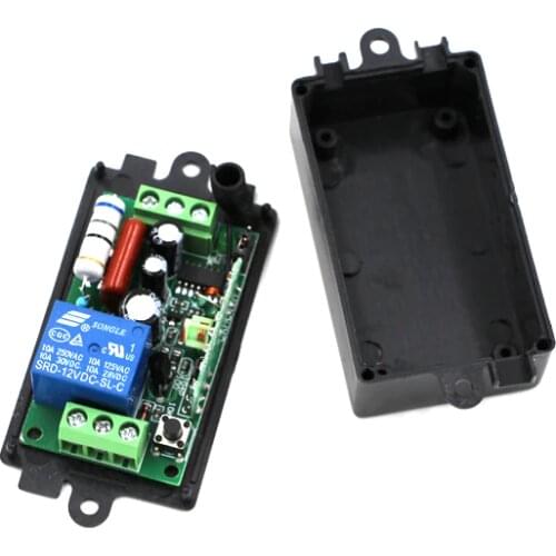 NEW AC110V 220V 1CH 10A Remote Control Light Switch Relay Output Radio Receiver Module + Case