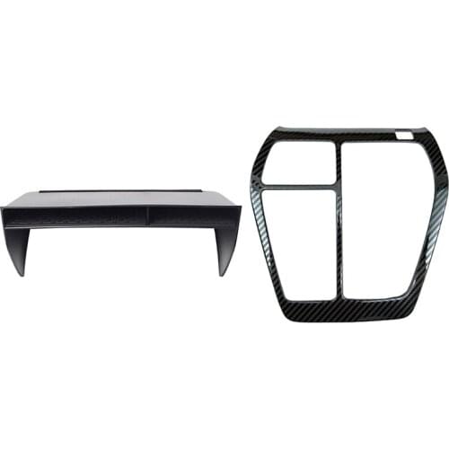 Center Console Organizer with Carbon Fiber Style Internal Gear Shift Box Panel Cover Trim