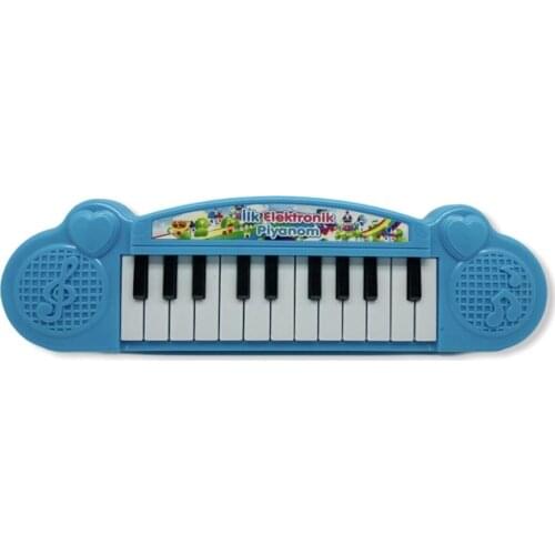 Piyano 22 Tuşlu Sesli ilk Elektronik Piyanom Mavi