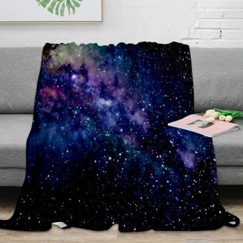 BIGHOUSES Throw Blanket Milky Way Throw Blanket Warm Microfiber Blanket Flannel Blanket Bedroom Decor Blankets For Beds