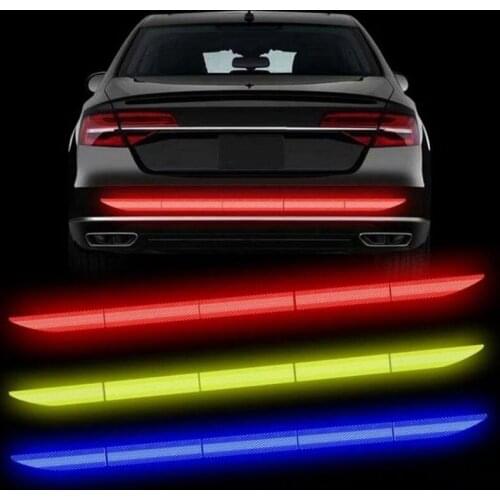 Car Trunk Reflective Stickers, Trunk Car Stickers, Decorative Scratches, Luminous Anti-collision Tail Warning Tape Stickers