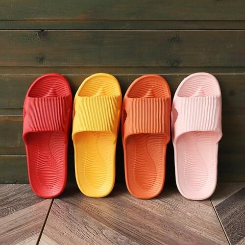 Waterproof Shower Slippers Family Slides Women Men Anti-Skid Flat Soft Shoes Bedroom Floor Swimming Open Toes Flip Flops Unisex
