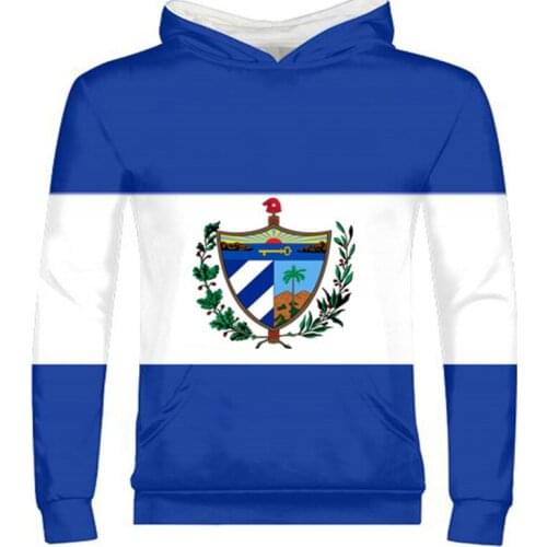 CUBA male custom made name number zipper sweatshirt nation flags spanish country cu Ernesto Guevara print photo cuban clothing
