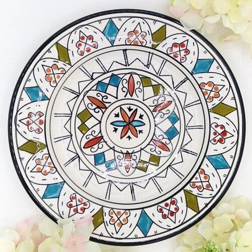 Dinner Plate Food Tray Ceramic Plate Platos Dish Hand-painted Sushi Plate Steak Dishes Food Container Lunch Boxes Christmas 1pcs