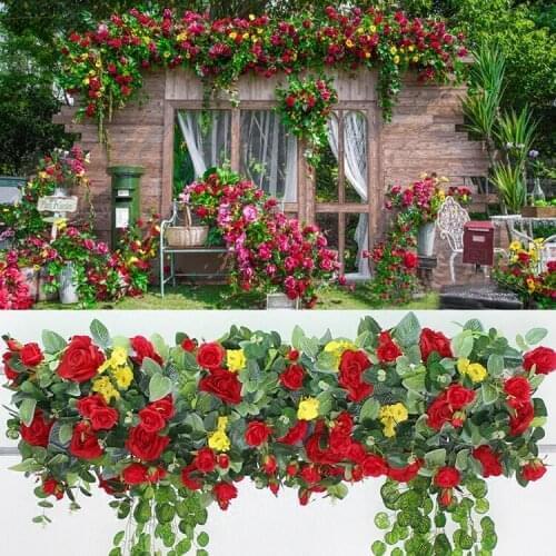 Excellent 3M x 30cm artificial flower strip Wedding Pavillion Flowers strips arch flower backdrop Wedding Prop Garden Decoration