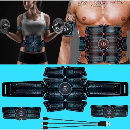 Electrostimulation Stimulator Muscle Hip Trainer EMS Abdominal Vibrating Belt ABS Muscular Massage Home Gym Fitness Equipmen