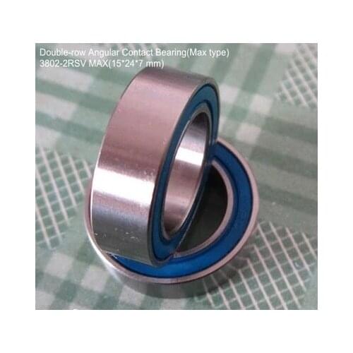1 piece 3802-2RS MAX Bearing 15*24*7mm Double Row Full Balls Bicycle Suspension Pivot Repair Parts 3802 2RS Ball Bearings