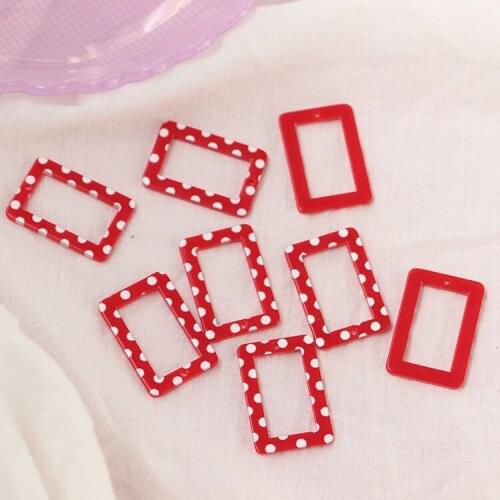 10 PCS 22x33mm Resin Rectangular Pendant DIY Handmade Earring Accessories For Jewelry Making