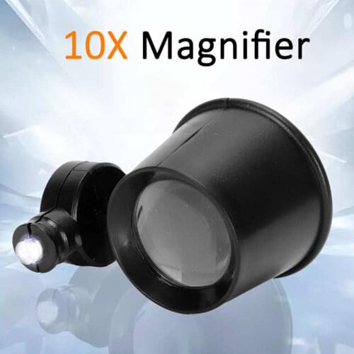 10X Magnifier Portable LED Magnifying Glass Eye Magnifier for Watch Jewelry Repairing for Watchmaker Jeweler Repair Tool
