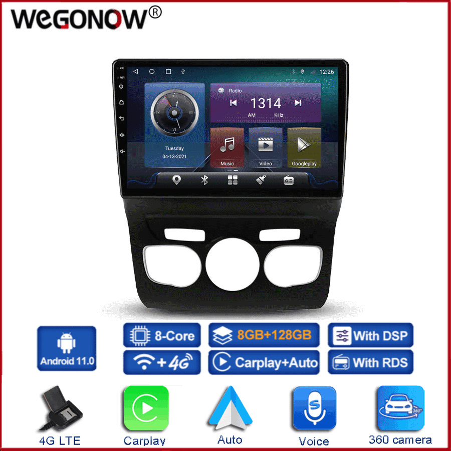 360 Panoramic camera 6GB+128GB Android 10.0 Car DVD Player GPS WIFI Bluetooth RDS Radio For Citroen C4 2 B7 2013 2014 2015 2016