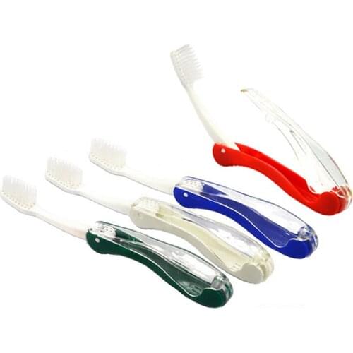 4pcs outdoor fine soft Toothbrush portable folding Foldable toothbrush for travel business trip hotel Oral Hygiene Oral Care